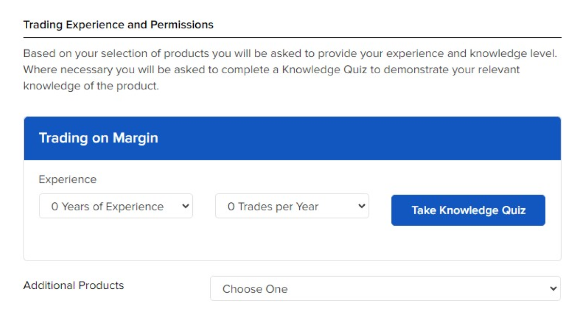 ポイント Trading Experience and Permissions